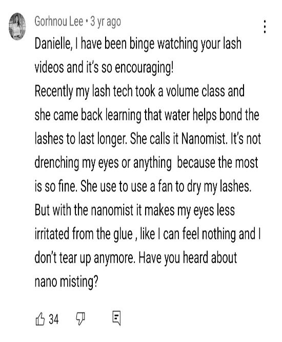 Water is not harmful for Eyelash Gorhnou Lee commented on a youtube video that water doesn't harm the lashes rather it helps bonding.