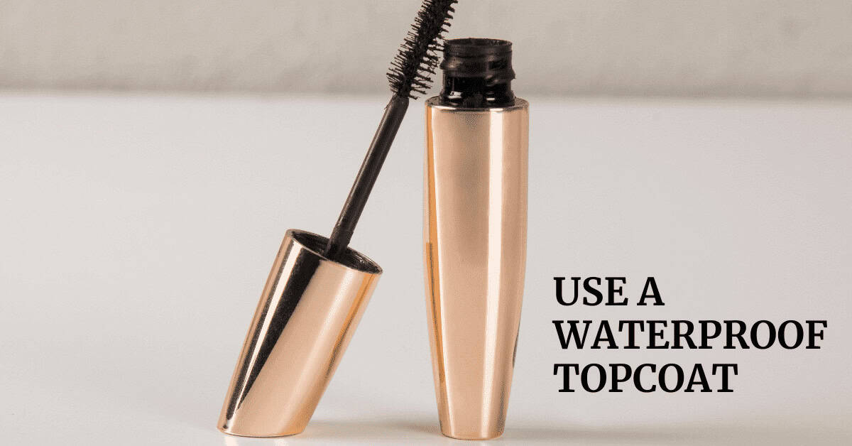 By using a waterproof topcoat you can make your mascara waterproof without hairspray