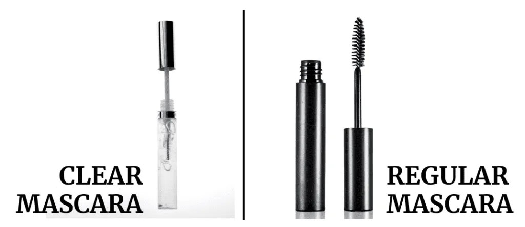 Clear Mascara VS Regular Mascara This is How Clear Mascara Look Like compared to regular mascara