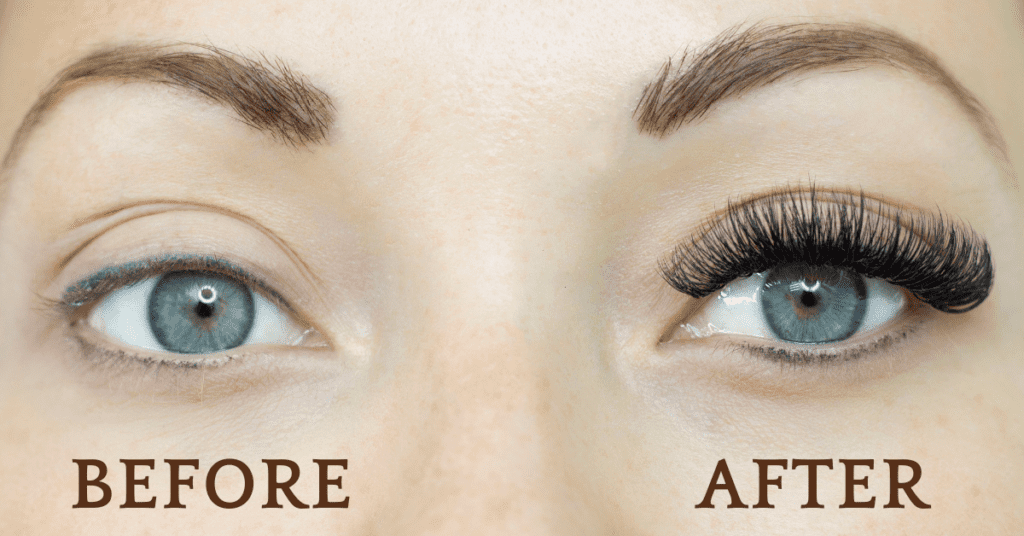 Eyelash Extension Before & After Look