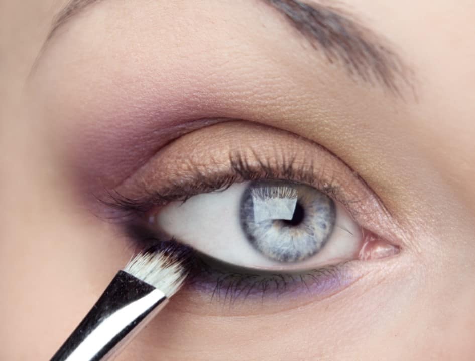 3rd Step of Kajal Application Stamp Color Eyeshadow on Top of Kajal