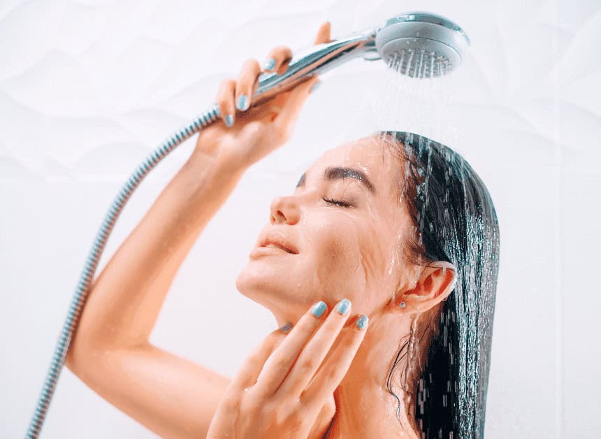 While showering with eyelash extensions be careful with the water pressure