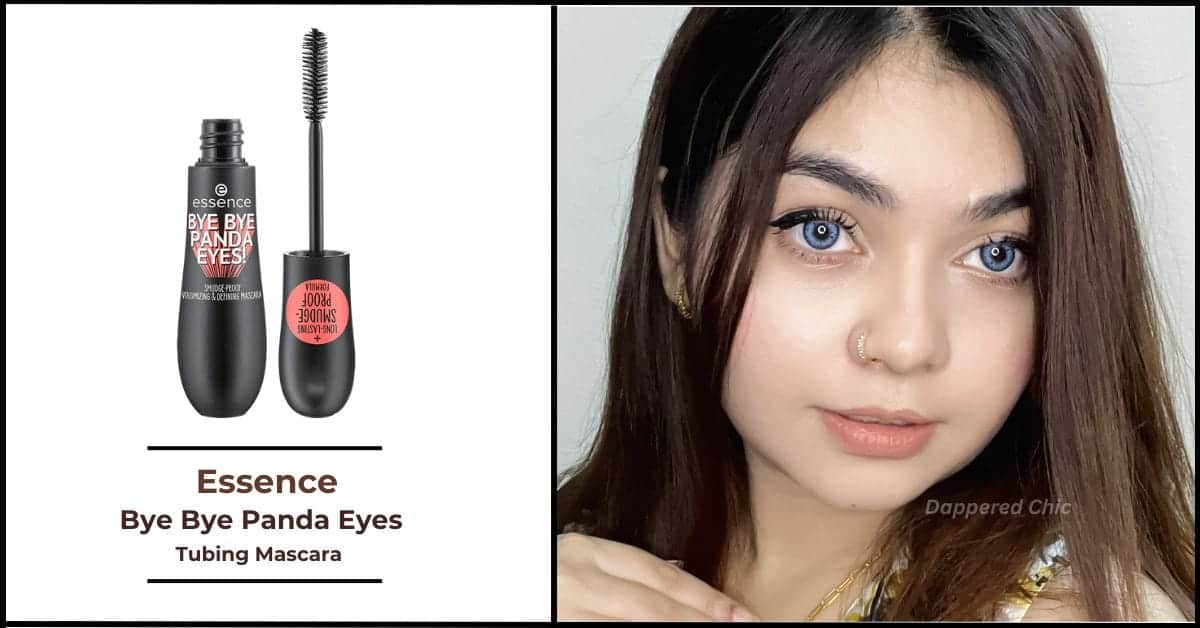 Essence Bye Bye Panda Eyes Tubing Mascara with model Dr. Rabeya Wearing it.