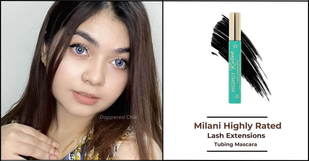 Featured photo for Milani Tubing Mascara review article, showing the product with Dr. Rabeya wearing the mascara.