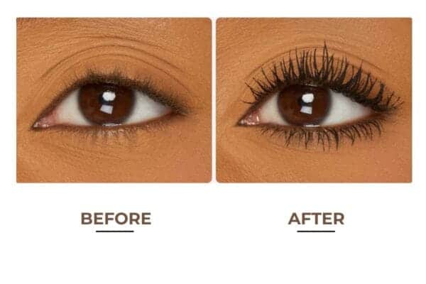 Tarte Tartelette Tubing Mascara volumizing effect before and after