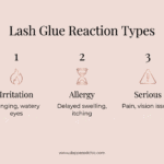 eyelash glue safety reactions irritation vs allergy vs serious symptoms