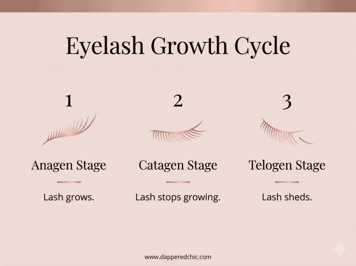 eyelash growth cycle eyelash growth cycle infographic showing anagen catagen and telogen stages